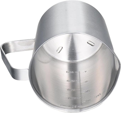 KSENDALO SUS304 Stainless Steel Measuring Cup Pitcher, 16oz/2Cup/500mL Metal Measuring Cup with Precision Engraved Markings for Kitchen Baking, Frothing, Liquid, Coffee, Milk - Image 2