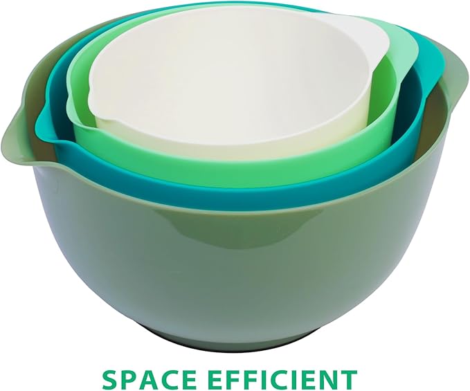 BoxedHome Classic Mixing Bowl Set, BPA Free Plastic, Microwave and Dishwasher Safe, 4.5 quarts (Army Green) - Image 8