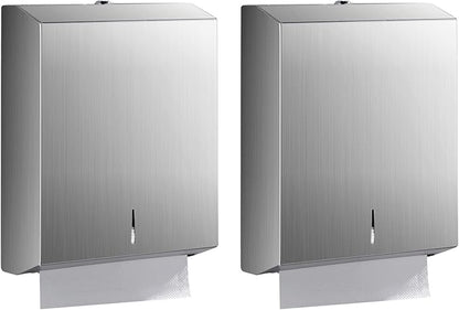 Paper Towel Dispenser Wall Mount - Multifold Trifold Paper Towel Dispensers, Large Capacity Stainless Steel Tissue Holder, Suitable for Bathrooms and Public Places by modunfulbathroom