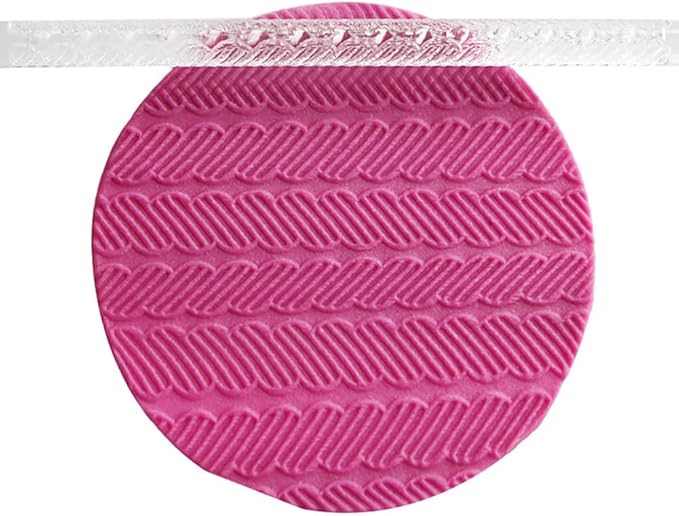 Rengue Acrylic Rolling Pin with 28 Patterns, Compliant Material, Comfortable Grip, 16 X 1 Cm, Lightweight for Dough and Pastry Acrylic Rolling Pin with 28 Patterns, Nan Kitchen (#14)
