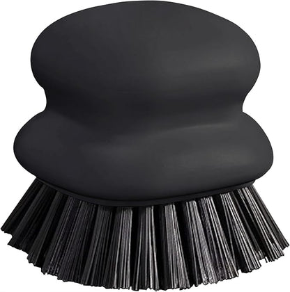 Dish Brush with Handle, Kitchen Scrub Brushes for Cleaning, Dish Scrubber with Nylon bristles for Sink, Pots, Pans(1Pack Black Nylon bristles) by CDHOME