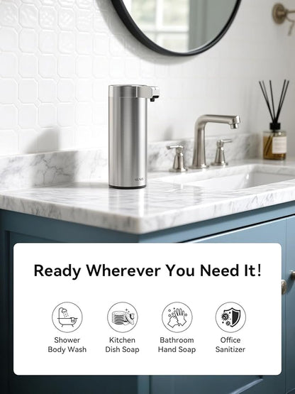 SUNLY Touchless Automatic Soap Dispenser – Clog-Free Pump, 0.2s Fast Sensor, USB-C Rechargeable, Smudge-Resistant Stainless Steel, for Kitchen & Bathroom Soap Dispenser - Image 8