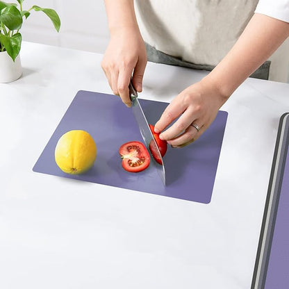 WK Small Flexible Plastic Cutting Boards for Kitchen Set of 5, Non Slip Cutting Mats for Meat, Mini Cutting Board Mats, BPA Free, Dishwasher Safe, 7.3x11.5" - Image 7
