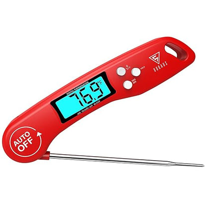 DOQAUS Digital Meat Thermometer, Instant Read Food Thermometer for Cooking with Backlit & Auto-Rotating Display, 4.6” Probe for Grilling, Baking, and Perfect BBQ by DOQAUS