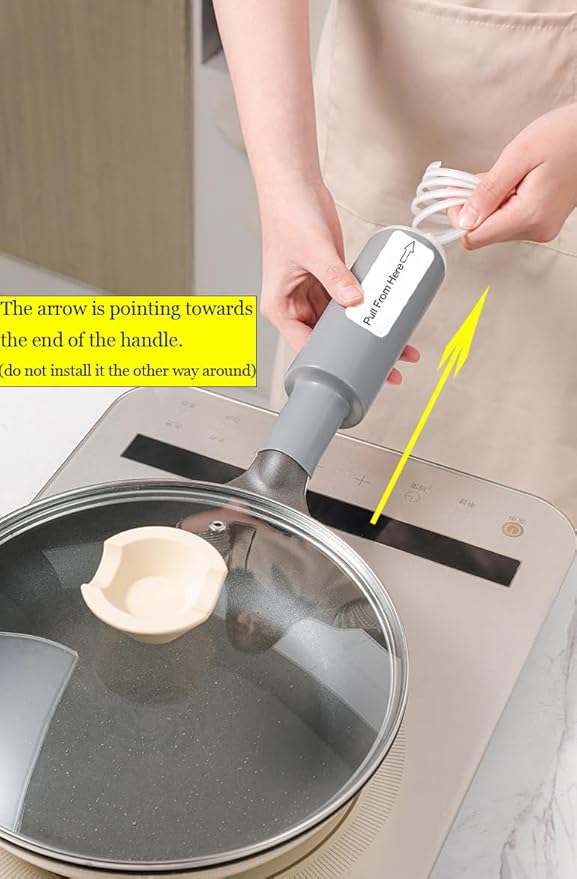 2 Pcs Heat-Resistant Pot Handle Silicone Cover, Non-Slip Pan Handle Sleeve, Easy to Install and Clean, for Cast Iron Skillet, Frying Pan (grey, M)