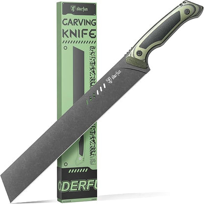 12 Inch Slicing Carving Knife - Rust-Resistant Full-Tang Steel, G10 Non-Slip Outdoor Handle - BBQ & Brisket Knife for Spanish Ham, Turkey - Professional Chef Knife-Gift For Men