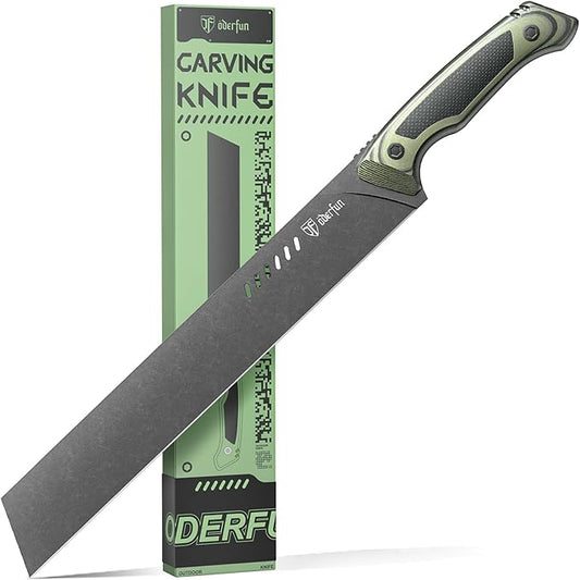 12 Inch Slicing Carving Knife - Rust-Resistant Full-Tang Steel, G10 Non-Slip Outdoor Handle - BBQ & Brisket Knife for Spanish Ham, Turkey - Professional Chef Knife-Gift For Men