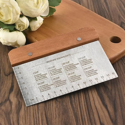 BOORIKA Dough Scraper & Bench Scraper Kitchen – Stainless Steel Sourdough Tools – Dough Cutter for Sourdough Bread, Pizza, and Flat Top Griddles – Chef Approved (Light) - Image 7