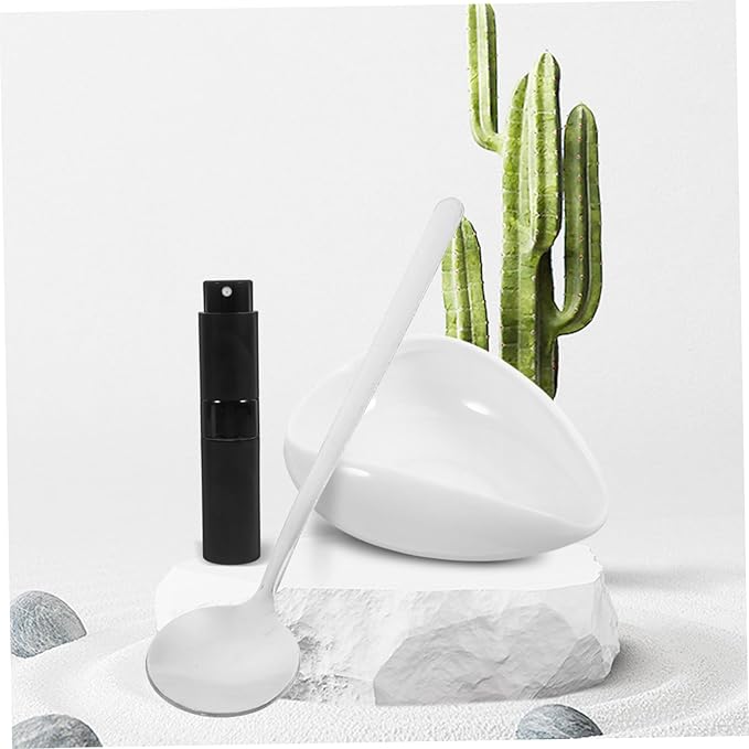 Zerodeko 3 Pcs Ceramic Tea with Coffee Beans Tray Single Dosing Bowl and Spray Bottle for Tea and Coffee Preparation Porcelain Cha He for Enthusiasts
