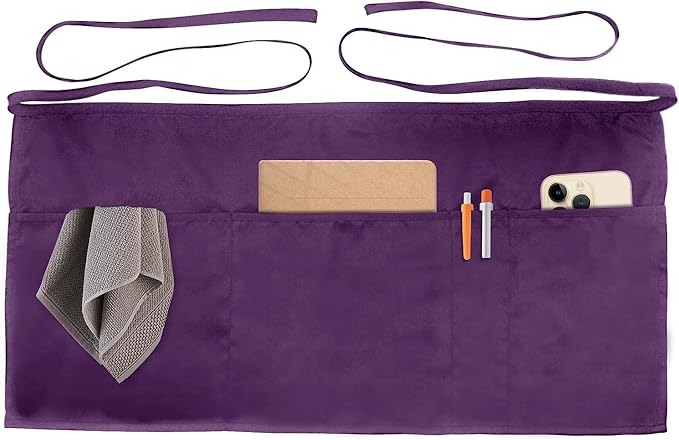 Xeoxarel Aprons with 4 Pockets (Available in 3 Pack / 7 Pack) 23.5'' X 11.5'' by XeoxarelWomensvests