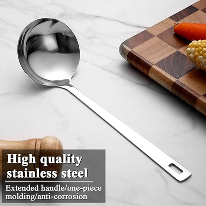 Berglander Stainless Steel Soup Ladle, 11.8" Durable Ladel Spoon for Serving or Cooking, Dishwasher Safe, Durable & Rust-Resistant Cooking Utensil - Image 3