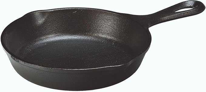 Lodge Seasoned Cast Iron Skillet 6.5 Inches - PFAS-Free, Non-Toxic Cookware - Use with an Oven, Stove, Grill, or Campfire - Naturally Non-Stick & Oven Safe