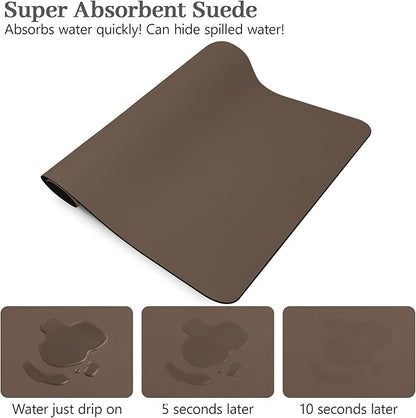 Bloss Absorbent Coffee Mat, Dish Drying Mat for Kitchen Counter Coffee Bar Accessories Espresso Machine, Dish Drainer/Home Improvement(16.1"x24.1", Brown) - Image 4
