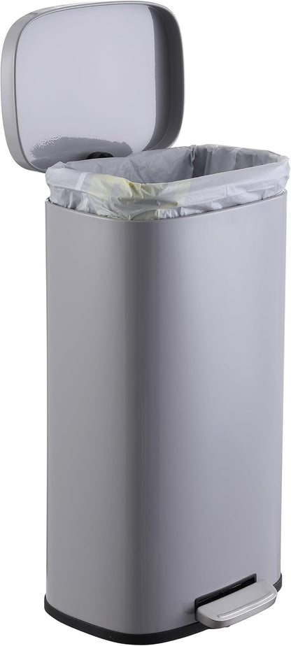 happimess HPM1011D Curtis 8-Gallon Step-Open Trash Can, Fingerprint Resistant, Modern, Minimalistic for Home, Kitchen, Laundry Room, Office, Bedroom, Bathroom, Fog Gray - Image 7