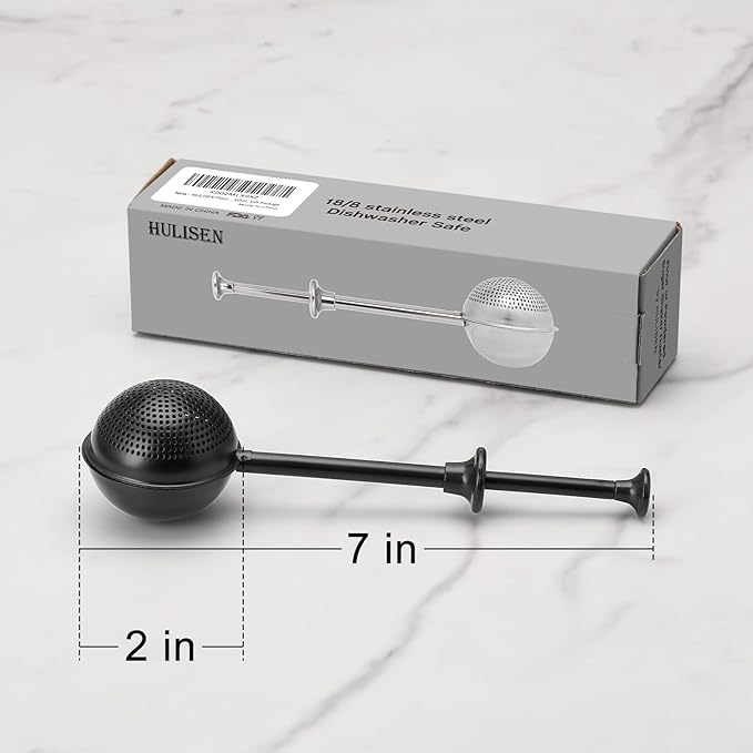 HULISEN Flour Duster for Baking, One-Handed Operation, 304 Stainless Steel Powdered Sugar Shaker Duster, Pick Up and Dust Flour Sifter, Gift Package, Black - Image 6
