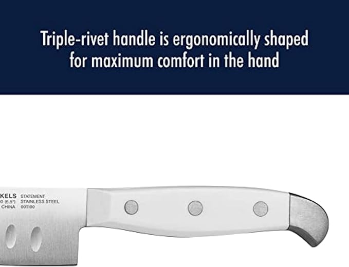 HENCKELS Statement Razor-Sharp 15-Piece White Handle Knife Set with Block, German Engineered Knife Informed by over 100 Years of Mastery - Image 8
