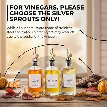 Molimoli - Premium Olive Oil Dispenser Bottles for Kitchen with Pourer - Oil and Vinegar Dispenser Set, Glass Dispenser for Kitchen, Dispenser Bottle of 350ml - Set of 2 - Image 8