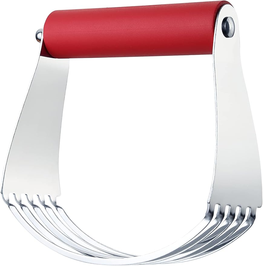 Spring Chef Large Red Dough Blender For Baking, Professional Heavy Duty Dough Cutter Tool with Thick Blades, Stainless Steel Puff Pastry Cutter Tool, Dishwasher Safe Pastry Blender for Easy Mixing - Image 9