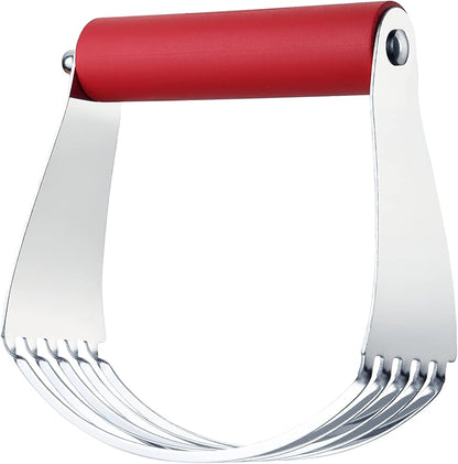 Spring Chef Large Red Dough Blender For Baking, Professional Heavy Duty Dough Cutter Tool with Thick Blades, Stainless Steel Puff Pastry Cutter Tool, Dishwasher Safe Pastry Blender for Easy Mixing - Image 9