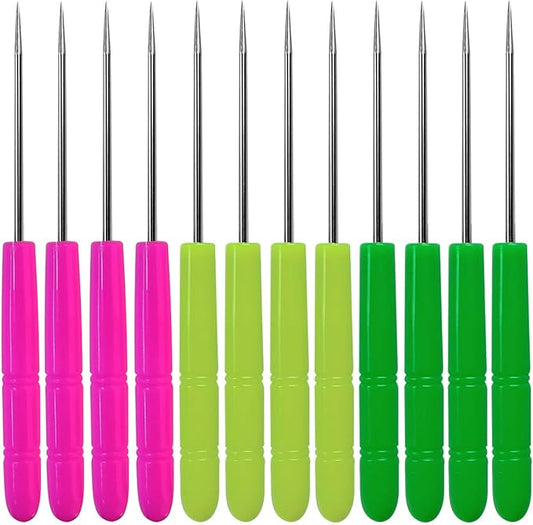12 Pcs Sugar Stir Needle Scriber Needle Biscuit Icing Pin DIY Baking Pin Stainless Steel Pin Icing Sugarcraft Cake Decorating Needle Tool