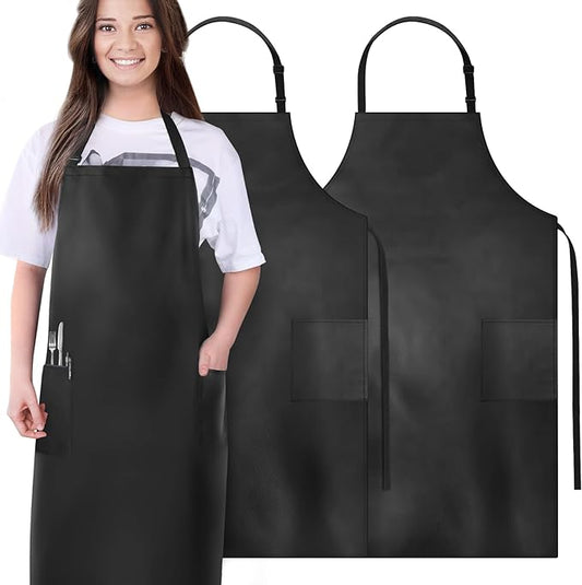 Gotega Waterproof Rubber Vinyl Apron Adjustable Dishwasher Apron - Apron for Women Men Heavy Duty Work Apron by Gotega