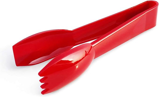 New Star Foodservice 35605 Utility Tong, High Heat Plastic, Straight Edge, 6 Inch, Set of 12, Red by NewStarFoodservice