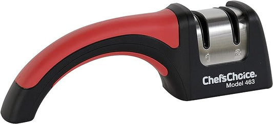 Chef'sChoice Professional Manual Knife Sharpeners Pronto Hone for 15-Degree Straight-Edge and Serrated Knives with Precise Angle Control & Compact Footprint, 2 Stage, Black by ChefsChoice