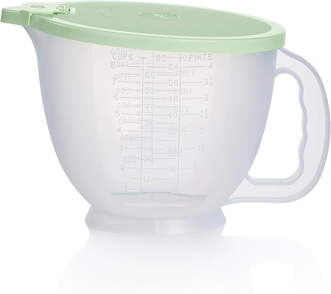 Tupperware Classic Mix-N-Store Pitcher Set in Mint Green and Candy Pink, Dishwasher Safe and BPA Free (2 Bowls, 2 Lids) - Image 7