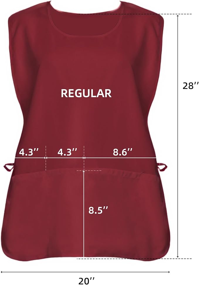 Xeoxarel Unisex Cobbler Apron with 3 Pockets, Smock Vest Apron, Suitable for Cooking，Kitchen，Garden，Hairstylist，Cleaning，Art