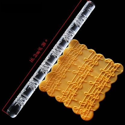 Rengue Acrylic Rolling Pin with 28 Patterns, Compliant Material, Comfortable Grip, 16 X 1 Cm, Lightweight for Dough and Pastry Acrylic Rolling Pin with 28 Patterns, Nan Kitchen (#6)