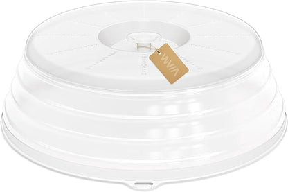 WVM Microwave Splatter Cover Vented for Food with Hook Hole, Splatter Guard & Colander Kitchen Gadget for Food, Meal Prep, Clear, M(11"x3.26")-Pack of 1
