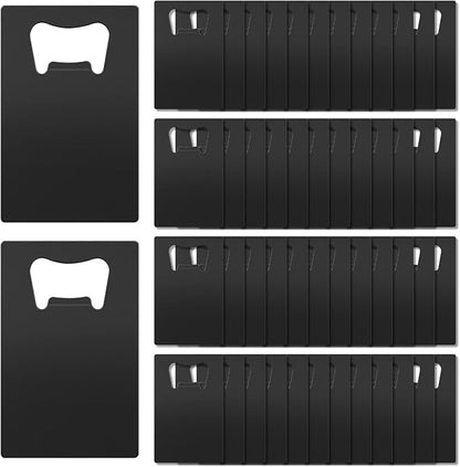 50 Pcs Stainless Steel Metal Card Beer Bottle Opener, DIY Party Favor Wedding Favor Groomsmen Bridesmaid Gift (50 Pcs) by Yugada