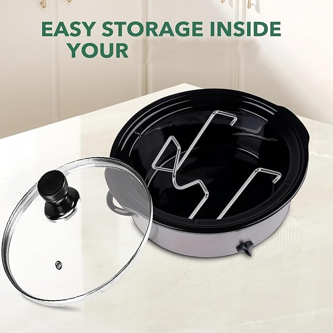 Crock Pot Lid Holder,Stainless Steel Crockpot Lid Holder Attachment,Crockpot Cover Holder,Slow Cooker Lid Holder,Lid Hanger For Crock Pot while Cooking