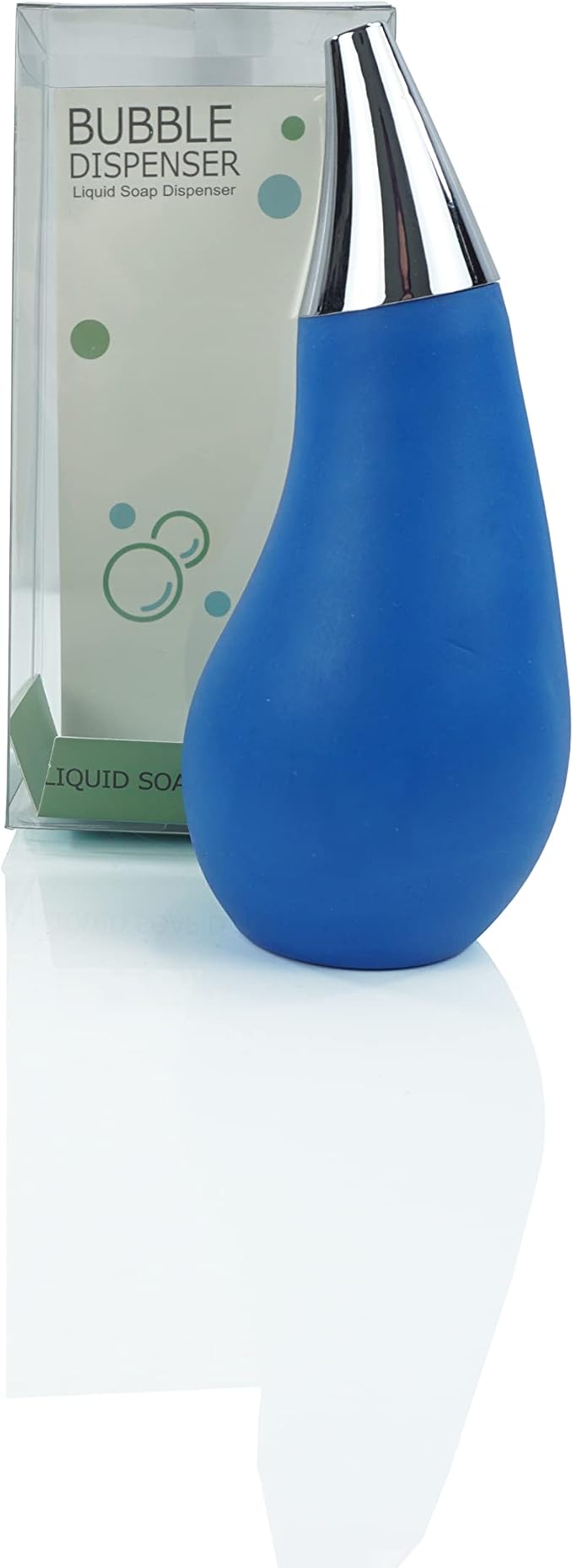 Kitchen Bathroom Counter top Squeezable Soap Dispensers Tear Drop Shape Bottle (Blue, ~7oz) - Image 5
