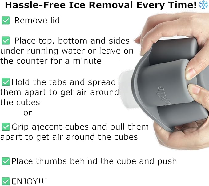 Large 2+ inch cylinder Ice Cubes for Tumblers, Stanley cup accessories, Silicone ice cube tray, makes solid slow melt cubes for cocktails, travel and sport water bottles, Whiskey, popsicles molds