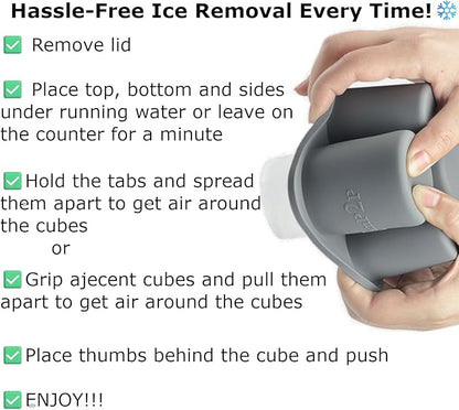 Large 2+ inch cylinder Ice Cubes for Tumblers, Stanley cup accessories, Silicone ice cube tray, makes solid slow melt cubes for cocktails, travel and sport water bottles, Whiskey, popsicles molds