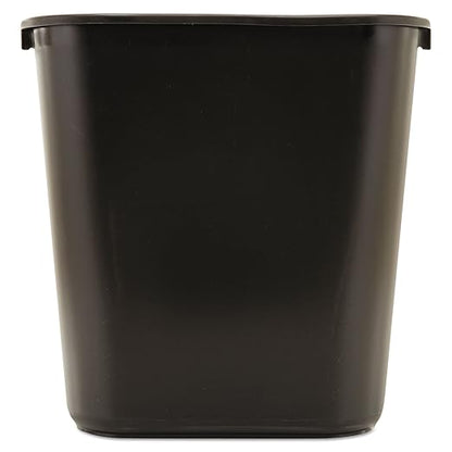 Rubbermaid Commercial Products Resin Wastebasket/Trash Can, 7-Gallon/28-Quart, Black, Plastic, for Bedroom/Bathroom/Office, Fits Under Desk/Sink/Cabinet by RubbermaidCommercialProducts