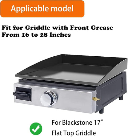 Universal Wind Guard and Warming Rack Fit for Griddle Without a Hood from 16" to 28", Wind Screen and Cooking Grid BBQ Griddle Accessories for Blackstone and Other Griddle with Front Grease