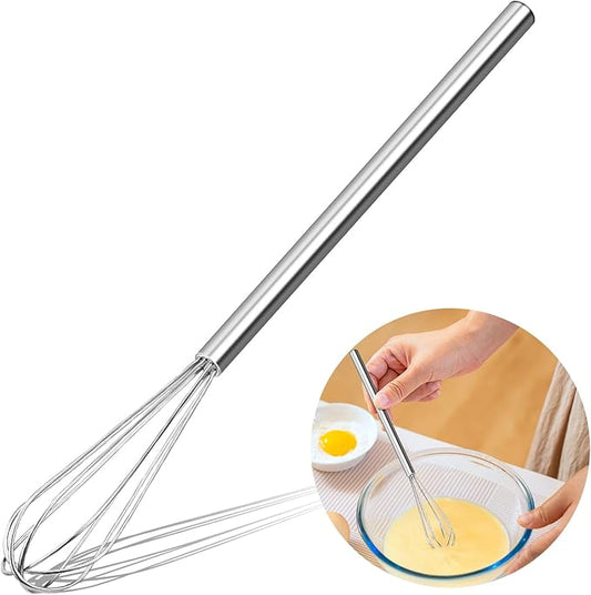 10 Inch Mini Whisk, 304 Anti-Rust Stainless Steel Small Whisks for Cooking, Baking, Mixing Ingredients & Deep Containers (1 Piece) by Unknown