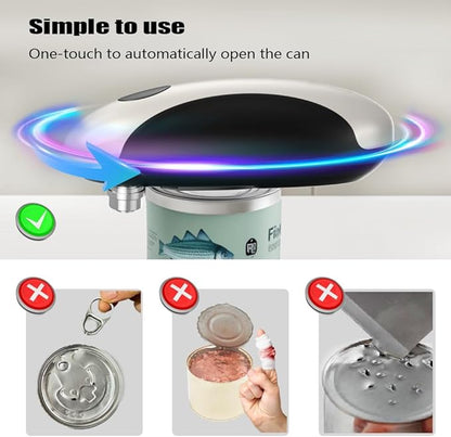 Electric Can Openers in 2026: Automatic Can Opener Electric with Rechargeable. The Can Opener Creates A Smooth Edge, Making It The Best Gift for Seniors And Kids. (White) - Image 3