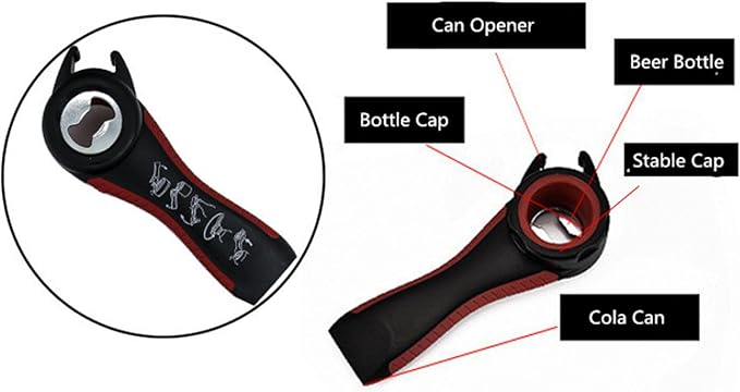 5 In 1 Multi Function Stainless Steel Plastic Can Jar Bottle Open Tighten Bottle Jar Can Opener for Small Hands, Seniors or Anyone Who Suffers from Arthritis Good Kitchen Tool - Image 5