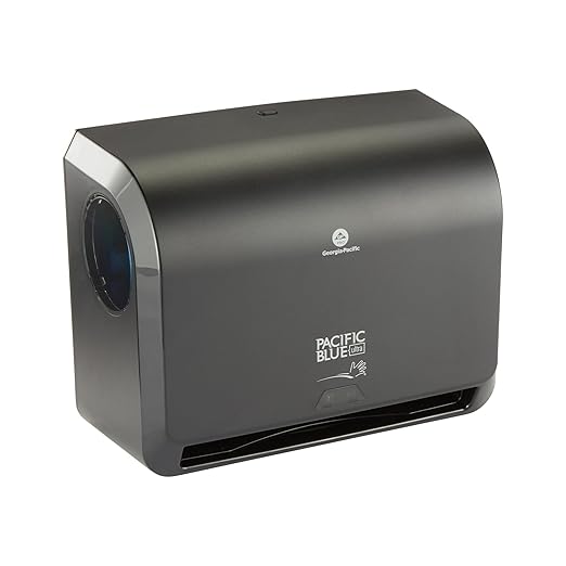 Georgia-Pacific Pacific Blue Ultra 9" Mini Automatic Paper Towel Dispenser by GP PRO (Georgia-Pacific), Black, 54518, 14.1" W x 6.5" D x 11.1" H - New Version by Georgia-Pacific