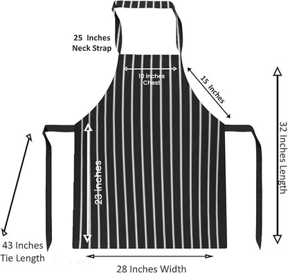 Avalon Kitchen Aprons for Men - 100% Polyester Chef Apron Women with Extra Long Ties - Cooking Aprons for Women & Mens Apron - Image 6