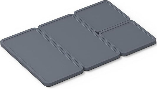 Cheat Sheets Lids - Silicone Bakeware Lid for Prepd Modular Sheet Pan Dividers - 4 Nonstick, Oven, Microwave, Dishwasher, Fridge & Freezer-Friendly Sheet Pan Divider Lids for Cooking & Storage