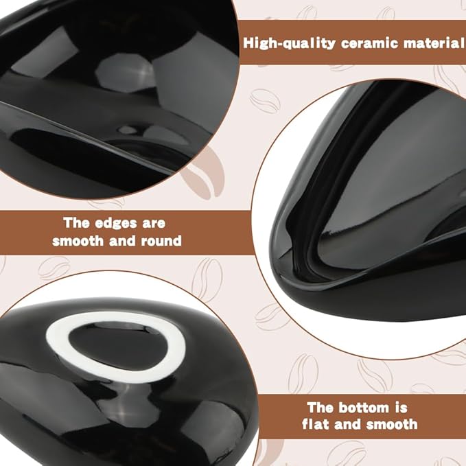 Coffee Bean Dosing Cup,Wood/Ceramic Coffee Dosing Tray Coffees Bean Weighing Tray Weigh Coffees Beans Container,with Spray Bottle Measuring Spoon For Coffe e Or Tea - Image 7