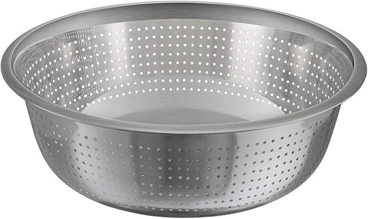 Winco Stainless Steel Chinese Colander with 2.5mm Holes, 15-Inch Diameter