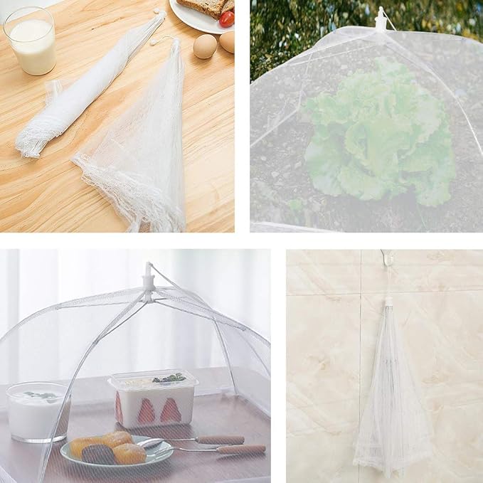 Onarway Food Covers for Outside Mesh: 3 Pack 14 Inch Pop Up Fine Fly Net for Fruit - Collapsible Screen Umbrella Food Tent for Outdoor Picnic Party BBQ - Image 7