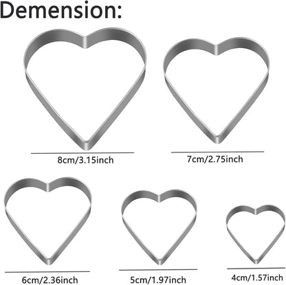 Mickey Love Heart Cookie Cutter, Pack of 5,Set of 2