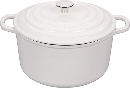VORRINGARD Enameled Cast Iron Dutch Oven Pot with Lid, for Sourdough Bread Baking, Round Dutch Ovens, 6 Quart, White by Unknown