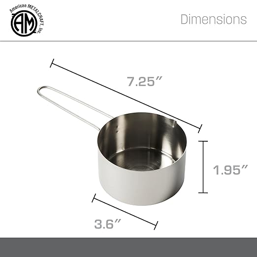 American Metalcraft MCW125 Stainless Steel Measuring Cup, Wire Handle, 1 1/4-Inch Cup - Image 4